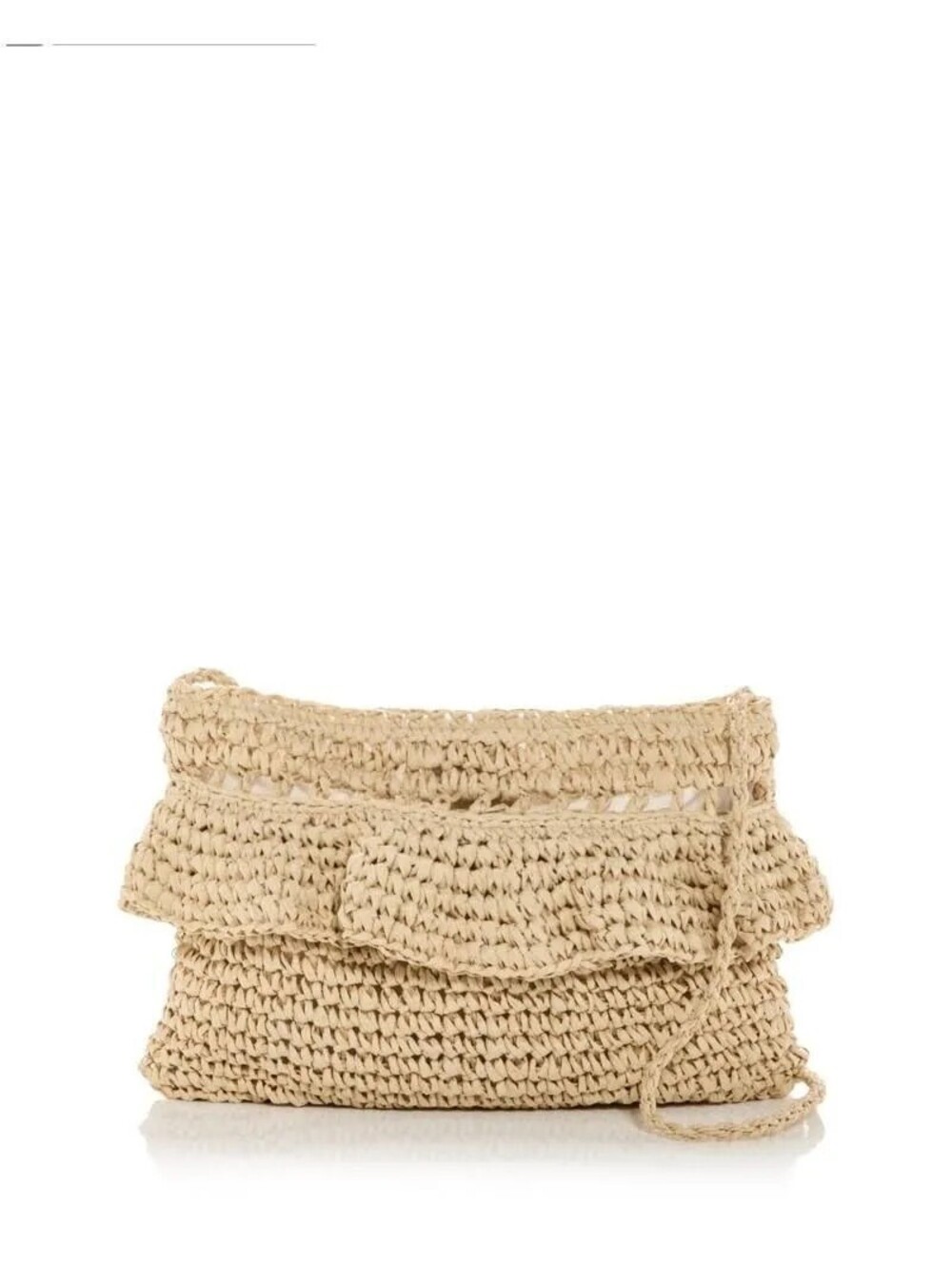 Aqua Gypsy Raffia Clutch Bag Natural $98